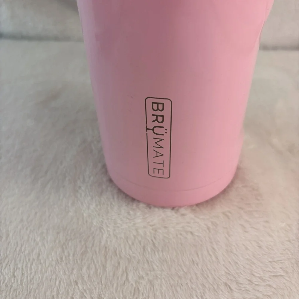 BrüMate Hopsulator Trio 16oz Insulated Can Cooler & Tumbler Blush Pink Travel